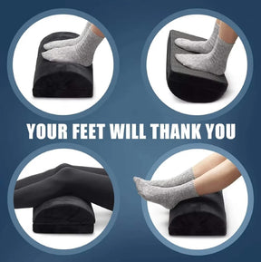 FlexiPulse™ Ergonomic Foot Rest for Under Desk – Adjustable Memory Foam Support