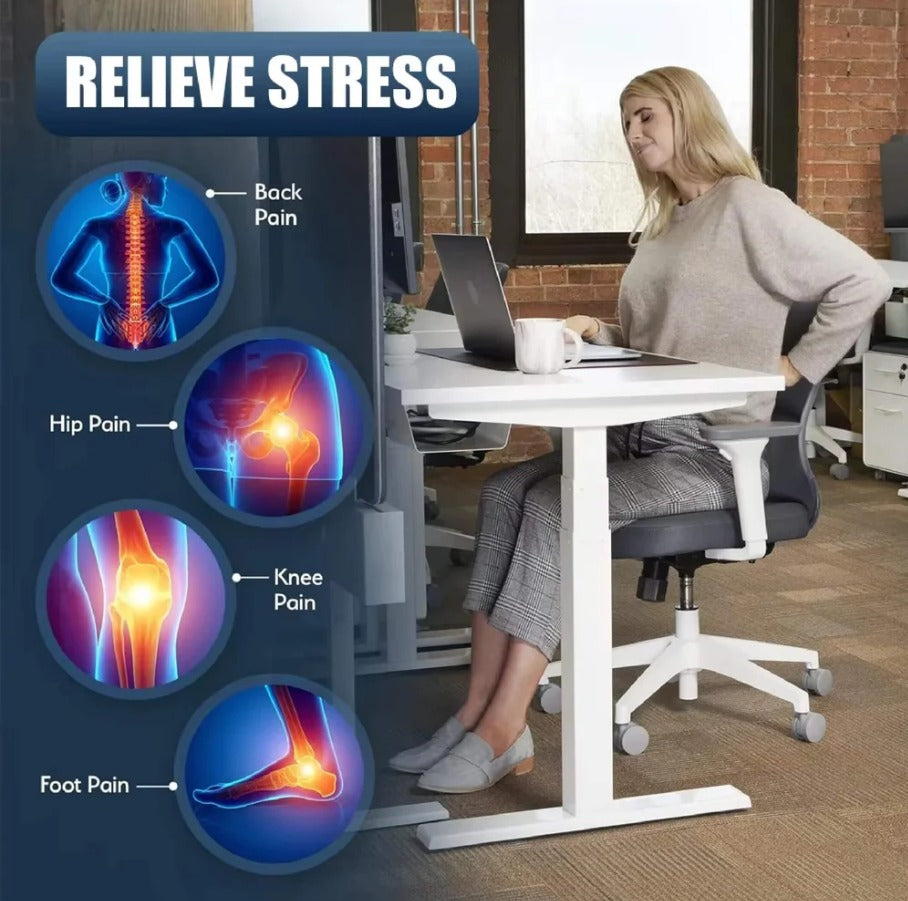 FlexiPulse™ Ergonomic Foot Rest for Under Desk – Adjustable Memory Foam Support