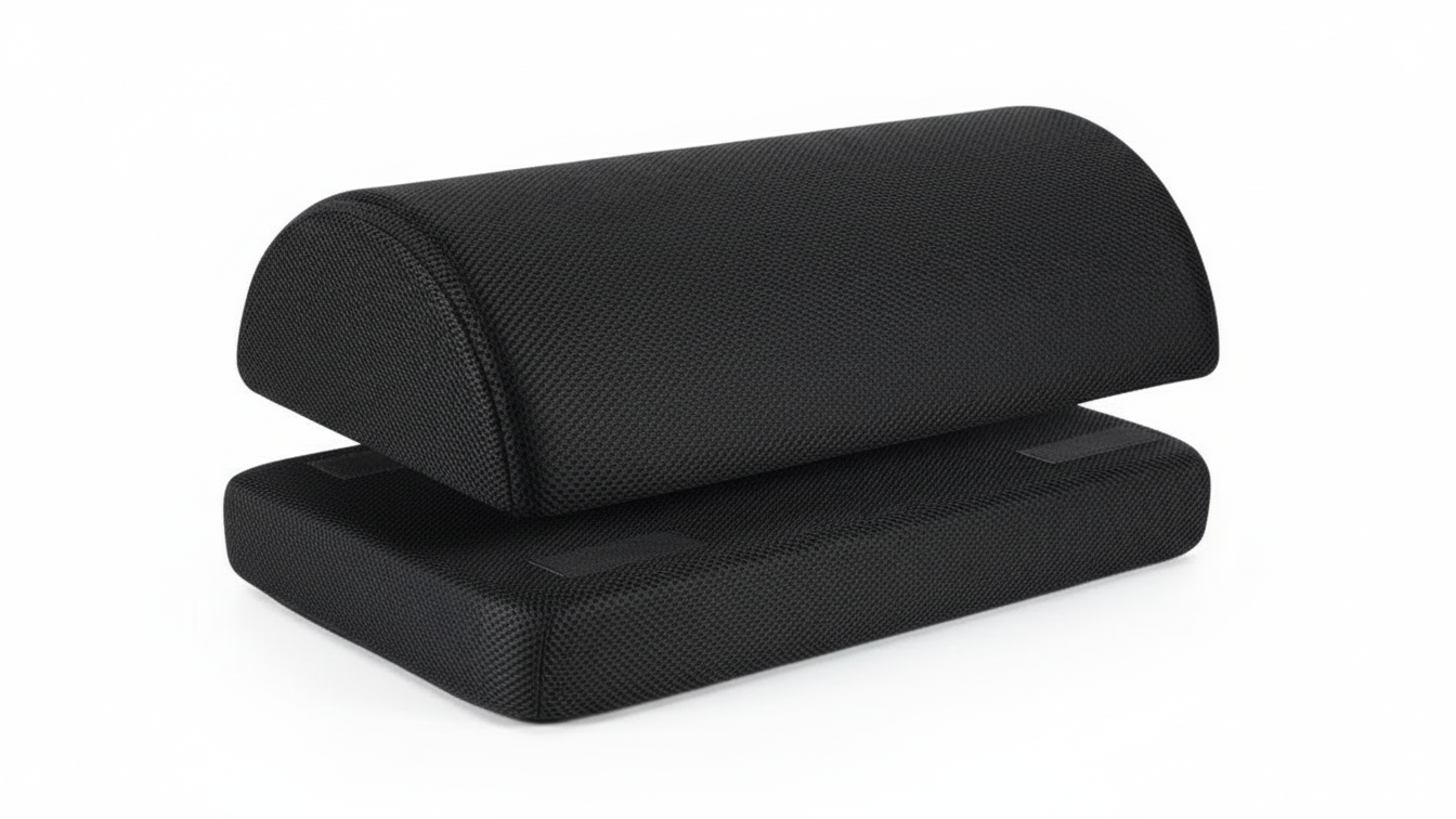 FlexiPulse™ Ergonomic Foot Rest for Under Desk – Adjustable Memory Foam Support